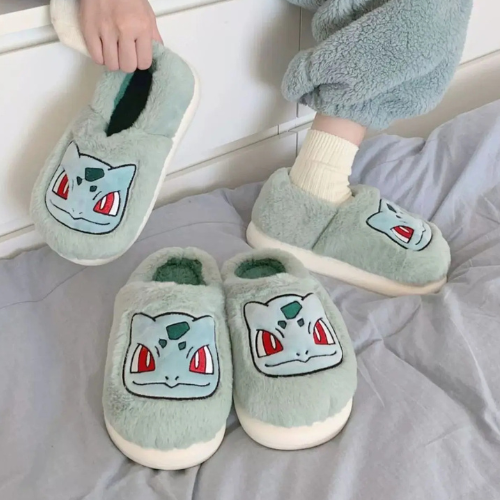 Bulbasaur Fluffy Slippers