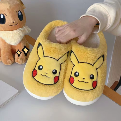 Pikachu Fluffy Slippers